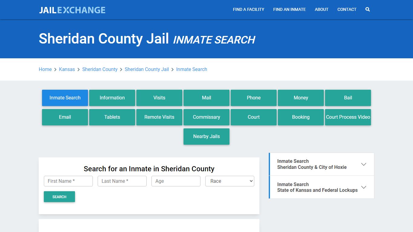 Sheridan County Jail, KS Inmate Search: Roster & Mugshots