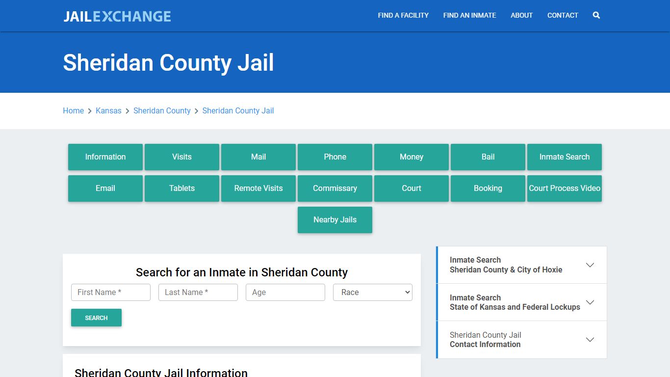 Sheridan County Jail Roster Lookup, KS, Inmate Search